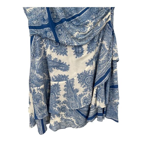 AllSaints Dress Cayla Rafeala Paisley print one shoulder minidress size 10 - Picture 6 of 10